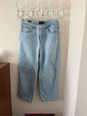 PETITE Frank and Oak Patti Light Blue Straight-Leg Jeans